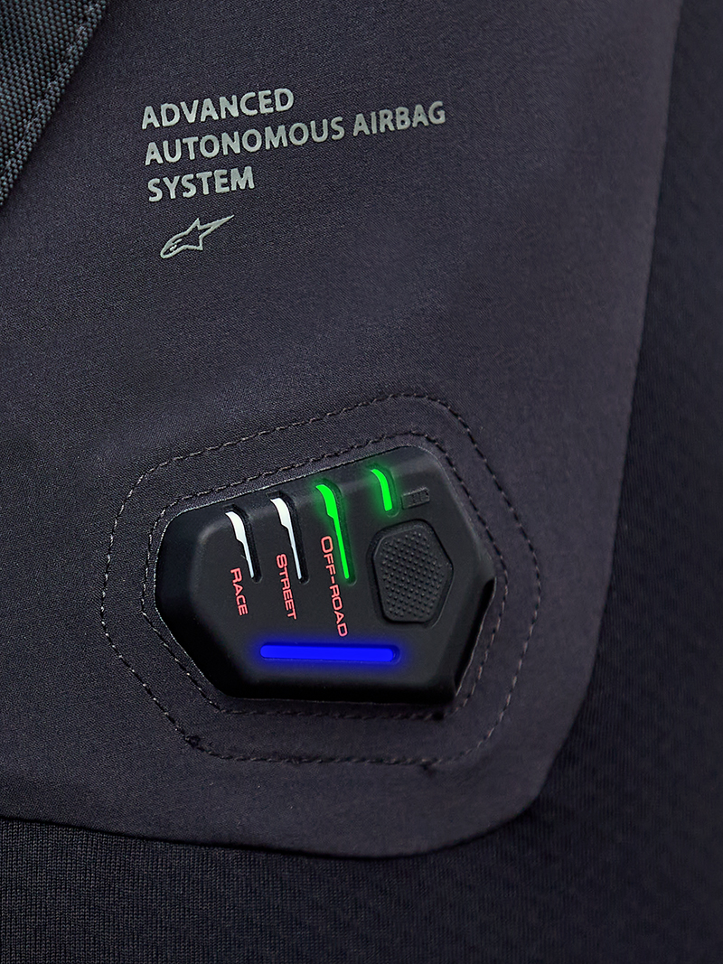 Alpinestars Tech Air 5 Plasma airbag vest control panel